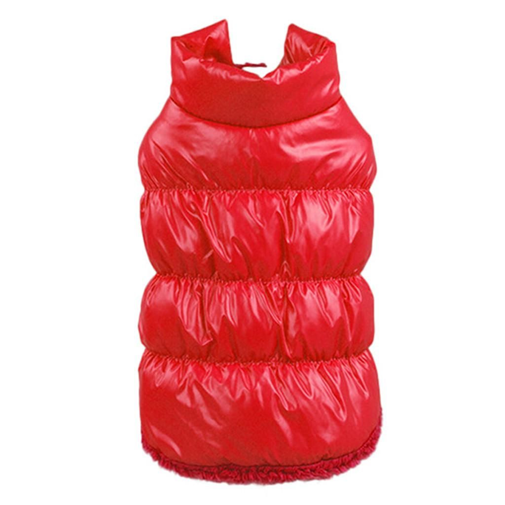 Padded Coat Duvet Vest Clothes For Dog Puppy Cat Warm - Red, S