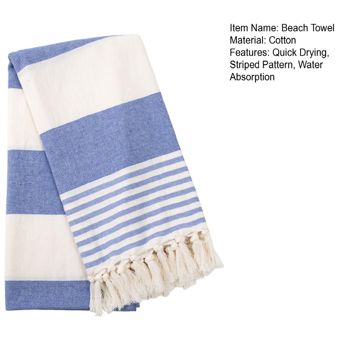 Beach Towel Swim Fitness Yoga Beach Sports Towel Blue