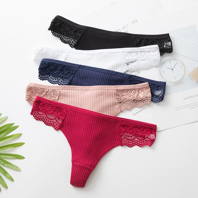 3Pcs/Lot Women's Cotton G-String Thong Panties String  Women Briefs Y Lingerie Pants Intimate Ladies Letter Low-Rise