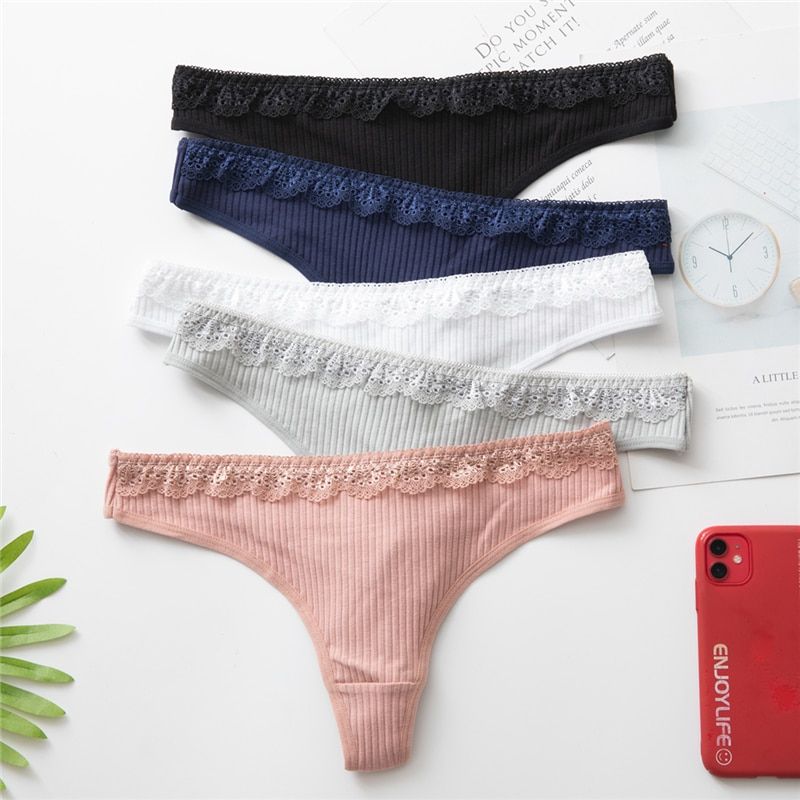 3Pcs/Lot Women's Cotton G-String Thong Panties String  Women Briefs Y Lingerie Pants Intimate Ladies Letter Low-Rise
