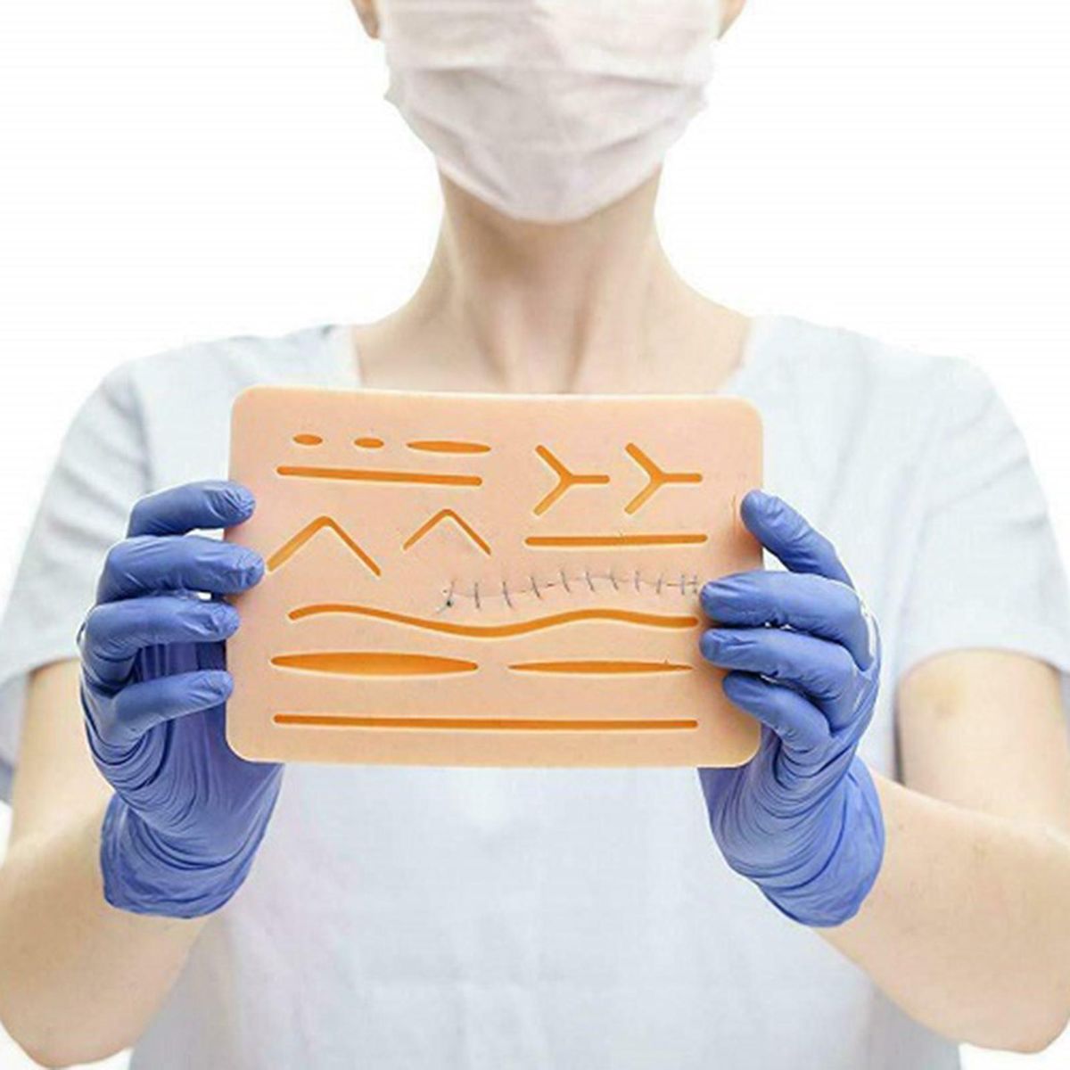 Traumatic Skin Model Debridement Training Suture Pad Skin Color