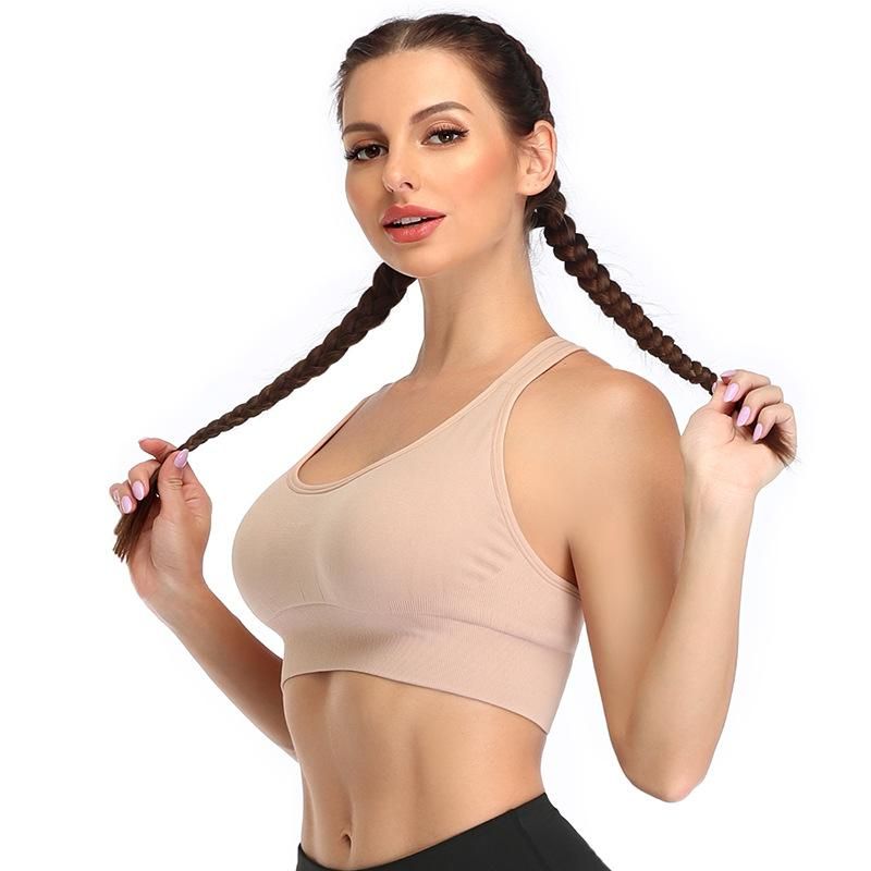 New vest type running underwear x shape back gathering sports bra
