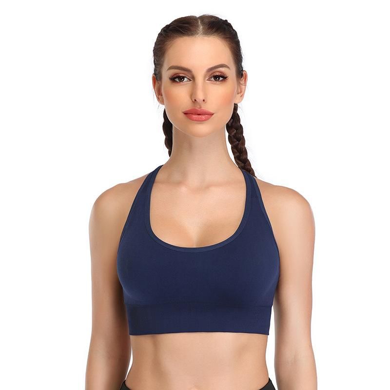 New vest type running underwear x shape back gathering sports bra