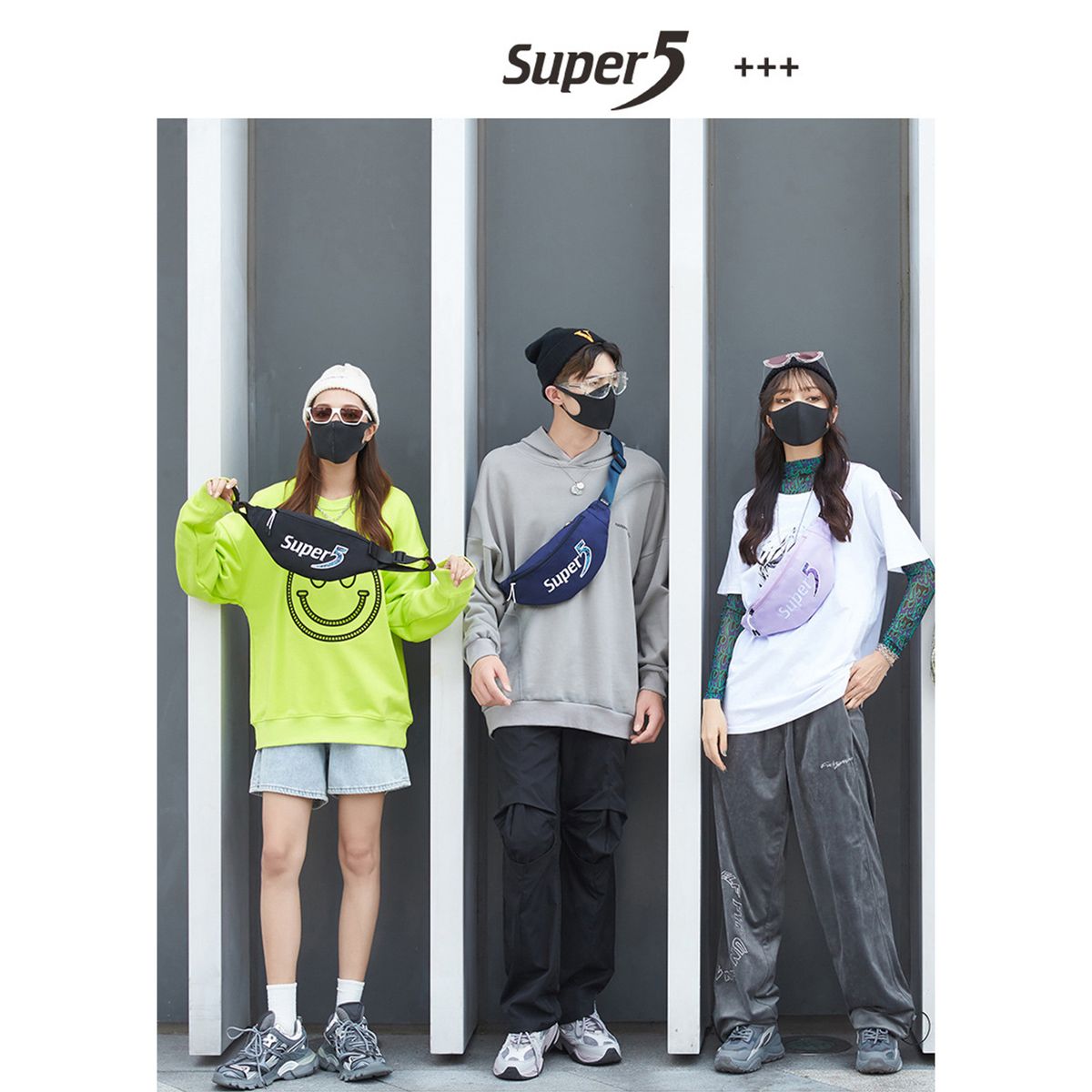 Women Men Waist Bag With Pocket Zip Adjustable Strap Bumbag