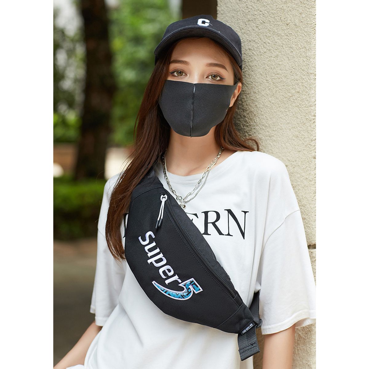 Women Men Waist Bag With Pocket Zip Adjustable Strap Bumbag