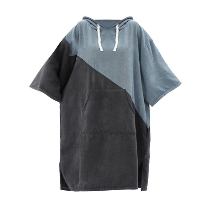 Beach Surf Poncho Microfiber Changing Robe Surfer Diagonal Stripes