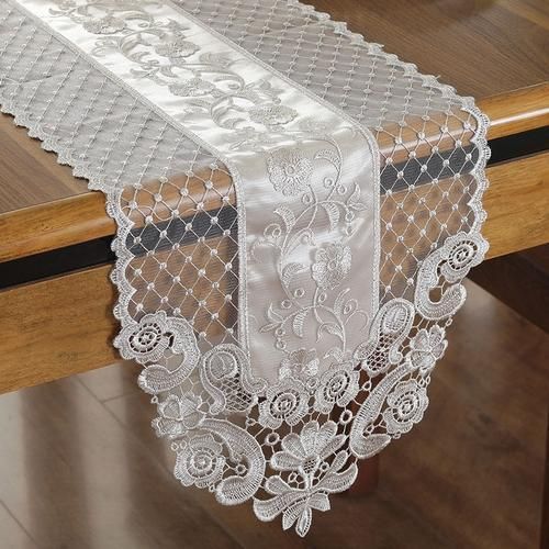 70cm Lace Korean Princess Table Flag European White Simple Tea Table Runner French Lace TV Cabinet Tablecloth