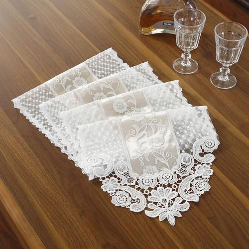 70cm Lace Korean Princess Table Flag European White Simple Tea Table Runner French Lace TV Cabinet Tablecloth