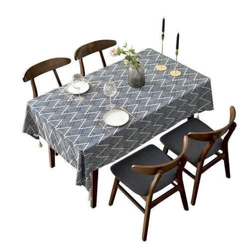 1pc Rectangular Tablecloth For Tables For Living Room Coffee Table Cloths Texture Track On The Table Cover New Year's Tablecloth