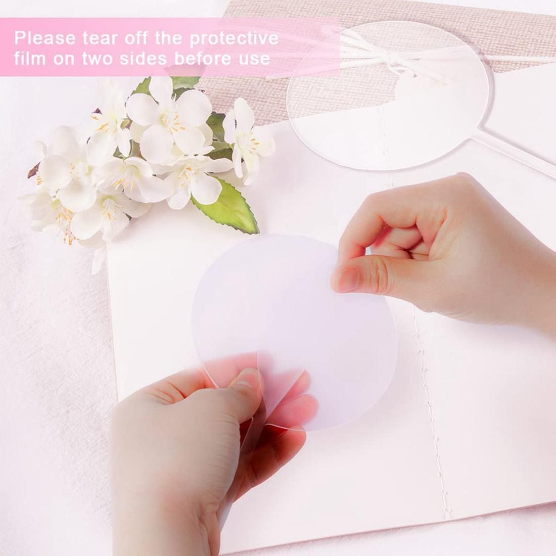Blank Acrylic Cake Toppers, 15Pccs Clear Circle DIY Birthday Topper