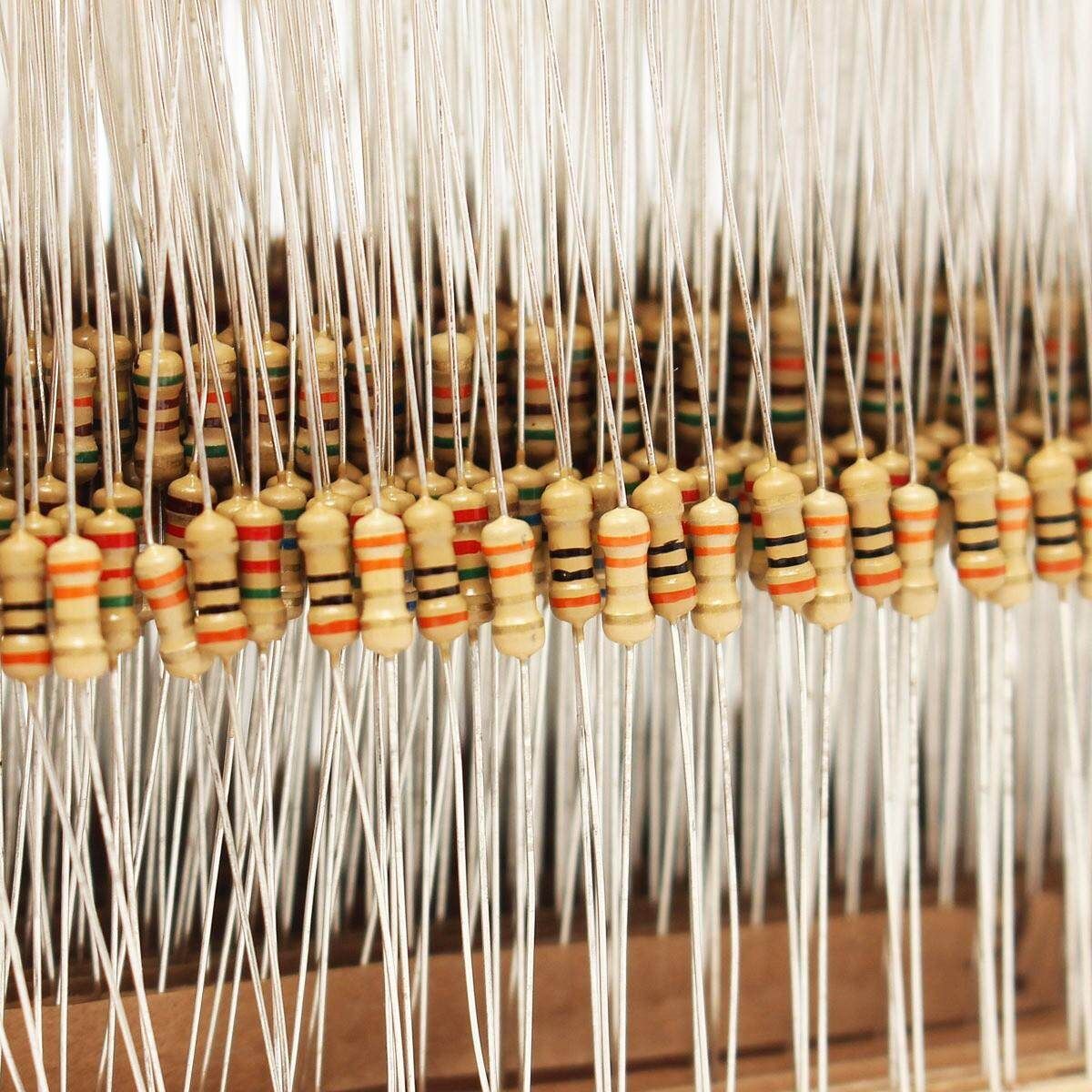 Details About 50value 1000pcs Carbon Film Resistor Assortment Kit 1/4w New