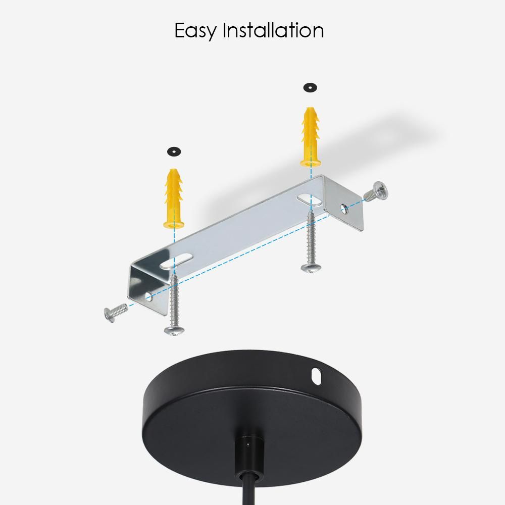 Tomshine Metal Pendants Light 2 Pack 220V-230V Classic Black Lampshades Industrial Hanging Ceiling Lamp for Kitchen Dining Living Room Restaurant (no bulb included)