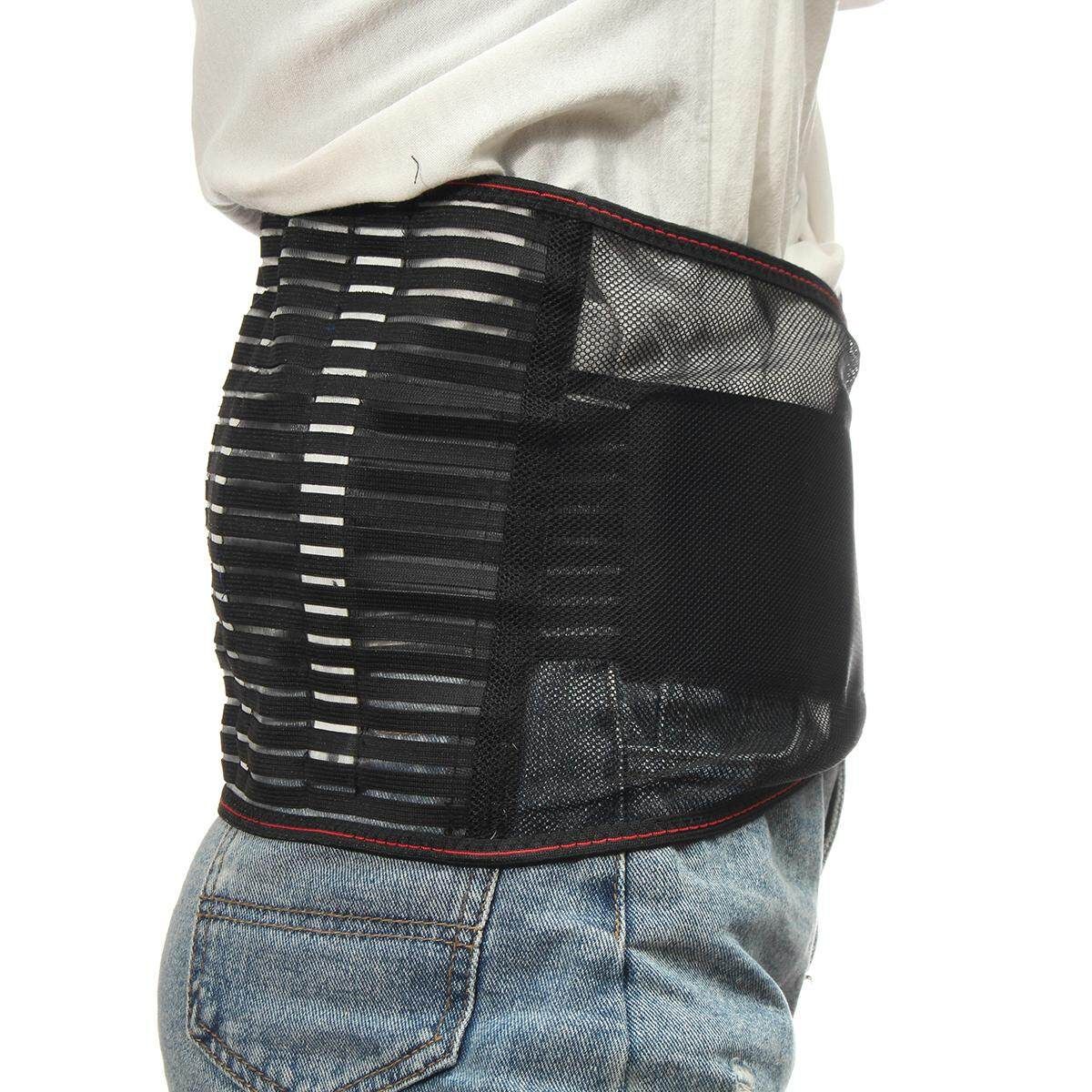 Deluxe Double Pull Lumbar Lower Back Pain Reliever Brace Waist Belt L L