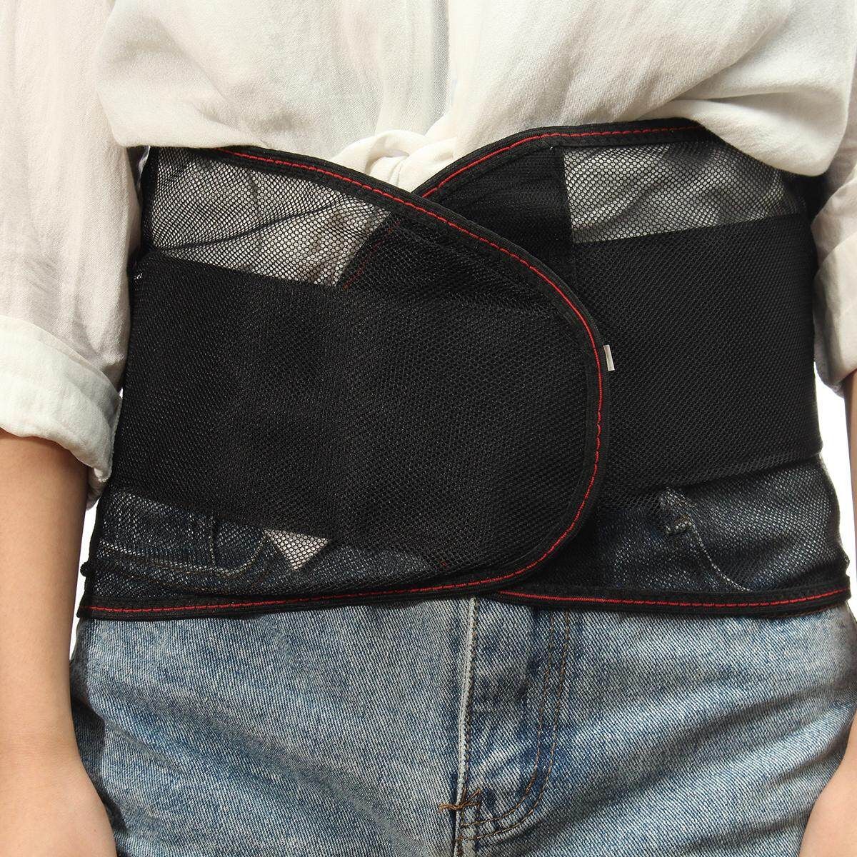 Deluxe Double Pull Lumbar Lower Back Pain Reliever Brace Waist Belt L L