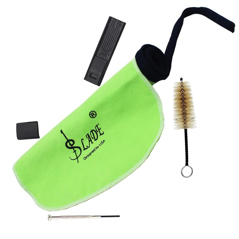 Musical Instrument Maintenance Cleaning Care Kit Set for Saxophone Clarinet Flute Including Mouthpiece Brush Cleaning Cloth Thumb Pad Reed Case Mini Screwdriver