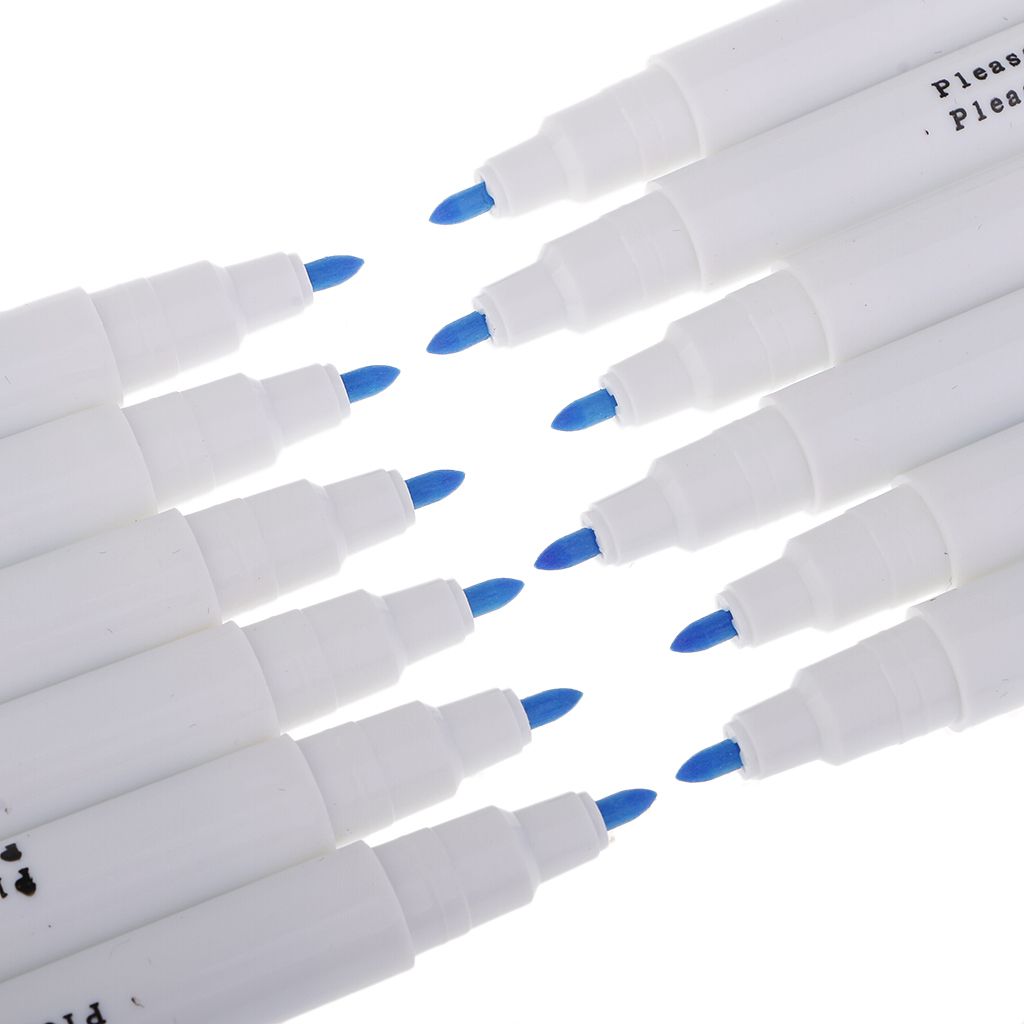 12x Air Water Erasable Pen Marker For Fabric Marking Sewing Blue