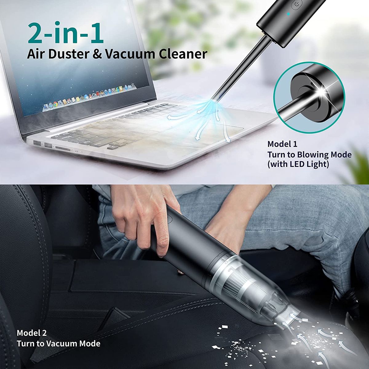 Pet Hair Suction & Car Vacuum Cleaner 70000RPM/10000PA