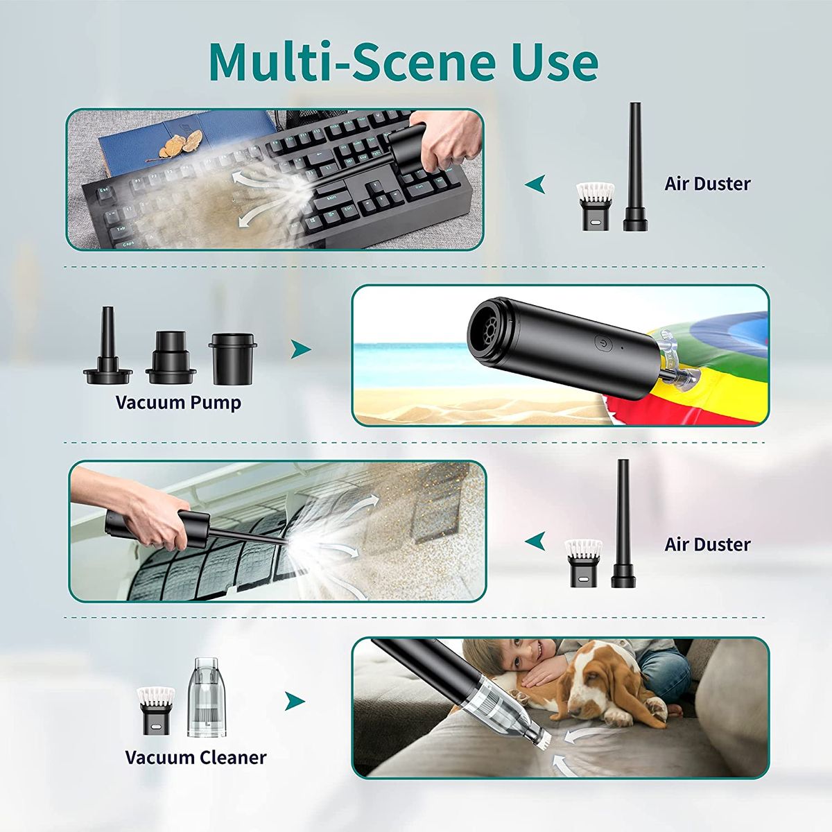 Pet Hair Suction & Car Vacuum Cleaner 70000RPM/10000PA