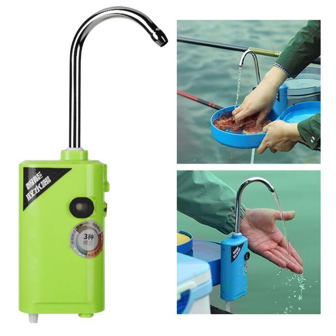 LED Portable Induction Water Absorber Rechargeable Oxygen Pump Green