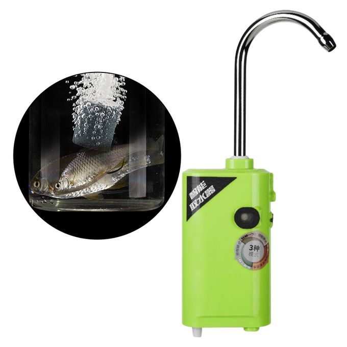 LED Portable Induction Water Absorber Rechargeable Oxygen Pump Green