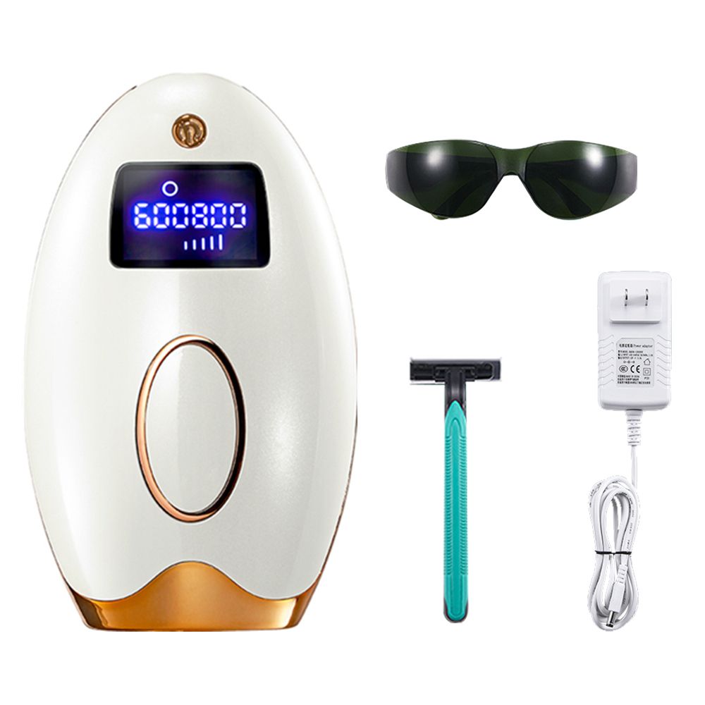 608000 Flashes IPL Permanent Photon Epilator Hair Removal Device With 5 Energy Levels-N11-White