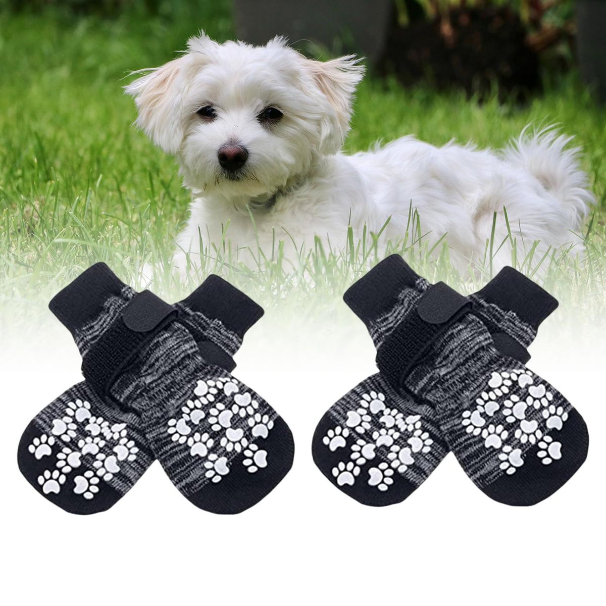 Anti Slip Dog Socks Traction Control For Indoor On