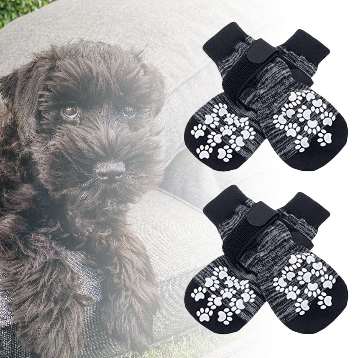 Anti Slip Dog Socks Traction Control For Indoor On