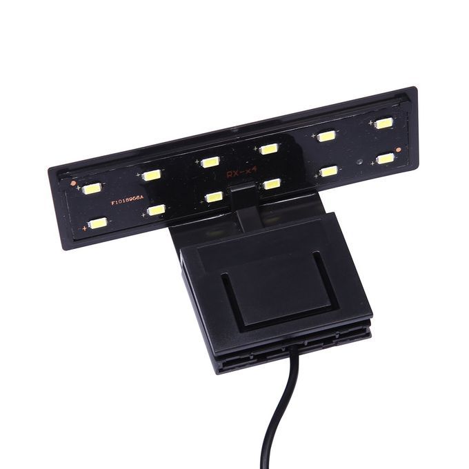 12 LED Clip On Clamp Lamp For Small Aquarium Fish Tank 5W 220V EU Plug Black