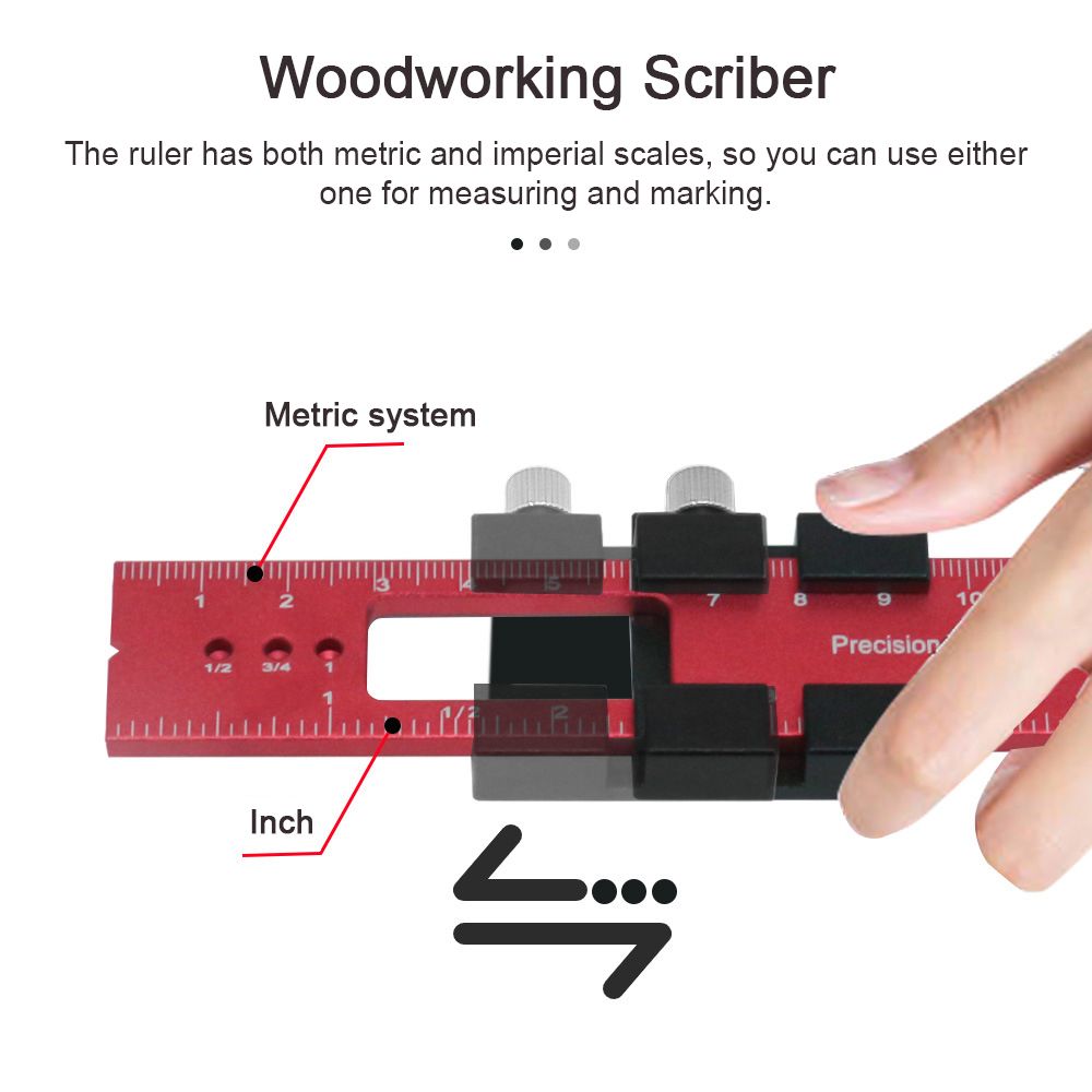 Set Of 3 Woodworking Scriber Positioning Scribing Gauge