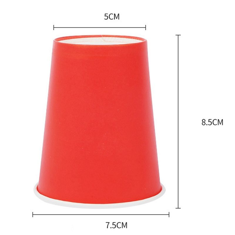 200Pcs Pure Colour Party Disposable Paper Cups Juice