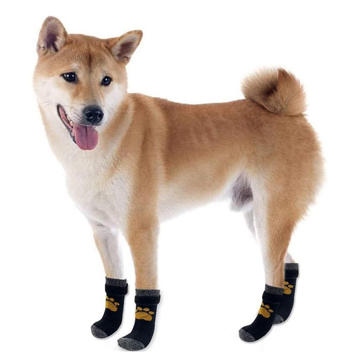 8 Pieces Anti Dog Socks Non- Dog Socks with Adjustable Strap Traction Control for Indoor on Hardwood Floor Wear