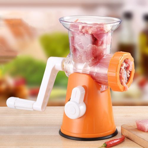 Powerful Meat Grinder Multifunctional Manual Food-Orange
