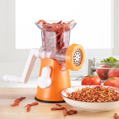 Powerful Meat Grinder Multifunctional Manual Food-Orange