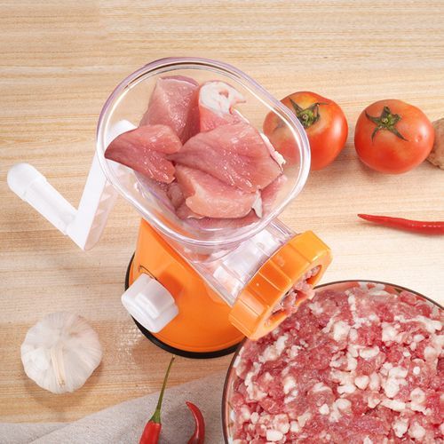Powerful Meat Grinder Multifunctional Manual Food-Orange