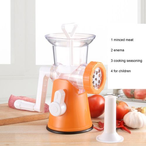 Powerful Meat Grinder Multifunctional Manual Food-Orange