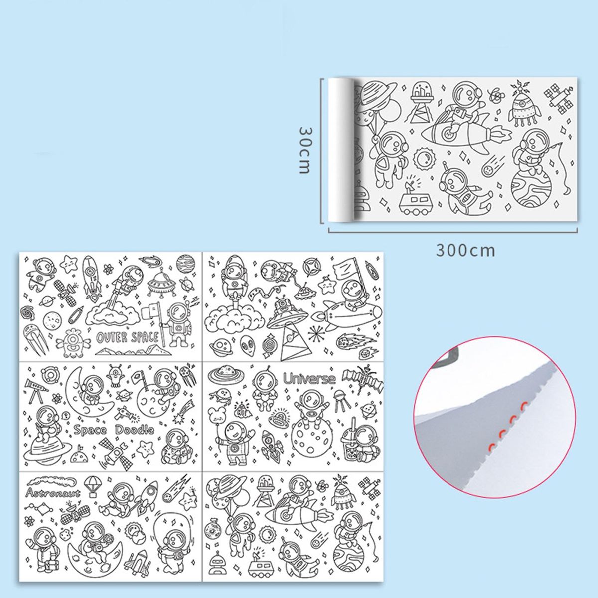 1 Roll DIY Painting Paper Children Roll DIY Sticky Painting Paper