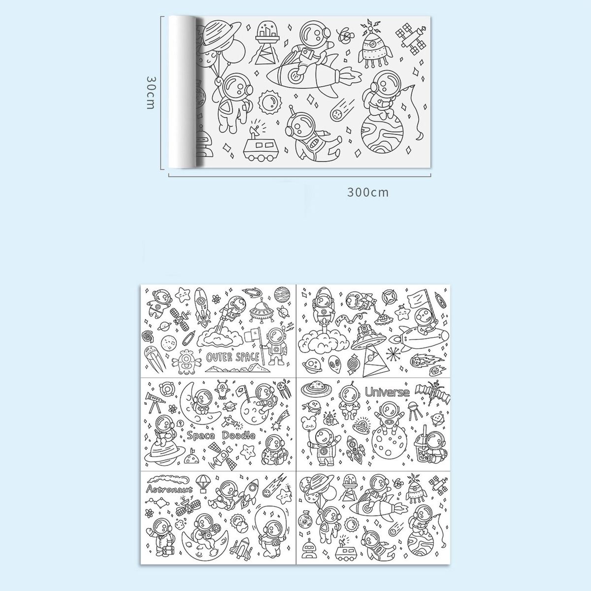 1 Roll DIY Painting Paper Children Roll DIY Sticky Painting Paper