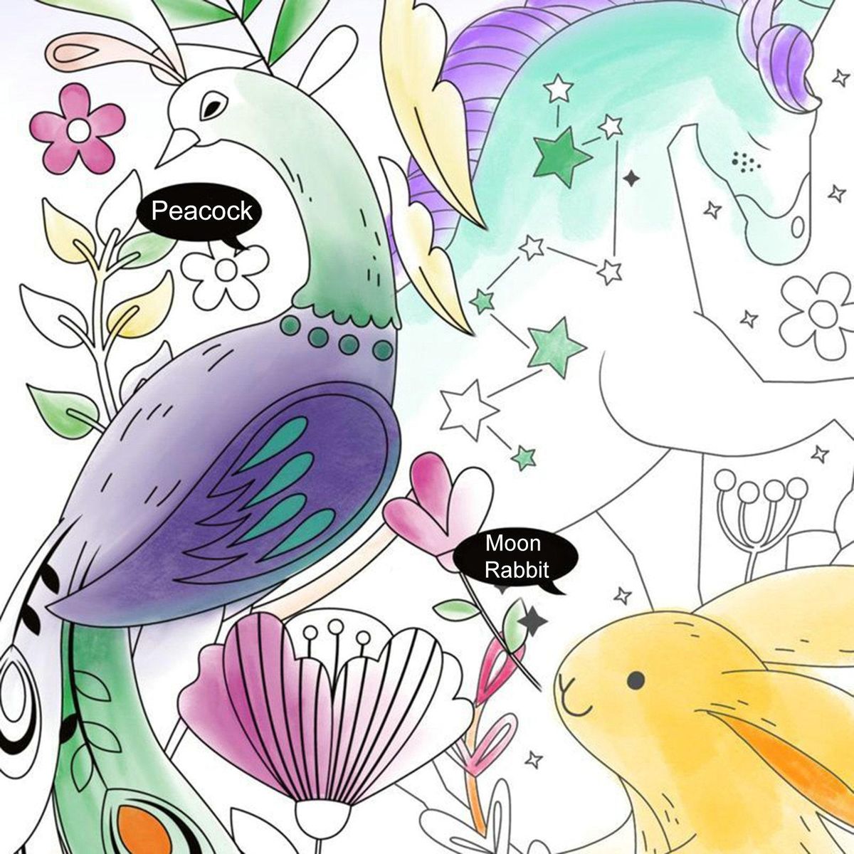 Gouache Toy Water Coloring Book