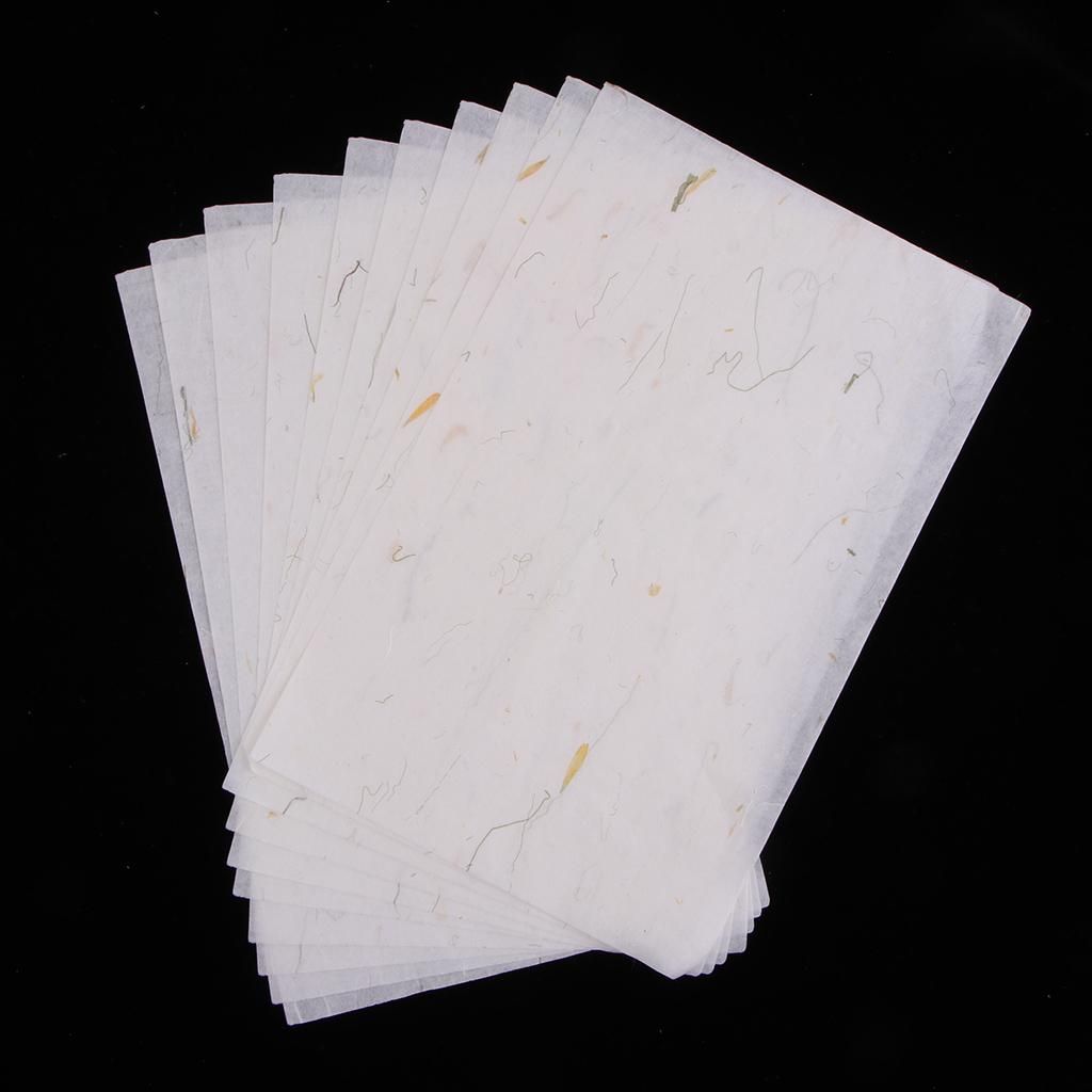 10Pcs Handmade Rice Paper Washi Paper Stationery Paper Blue  Style