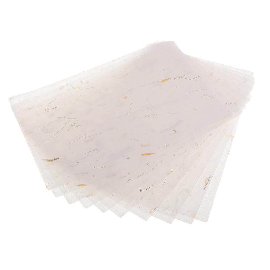 10Pcs Handmade Rice Paper Washi Paper Stationery Paper Blue  Style