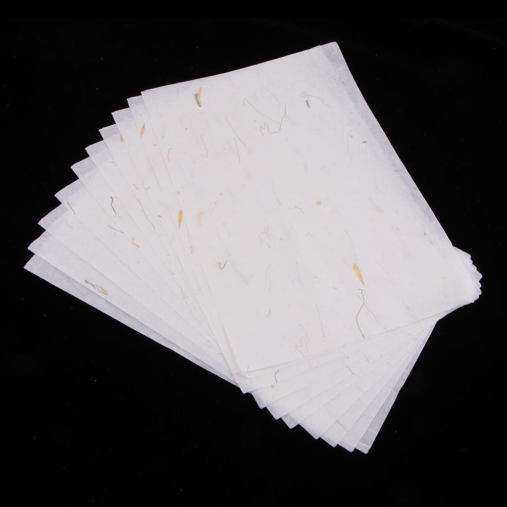 10Pcs Handmade Rice Paper Washi Paper Stationery Paper Blue  Style