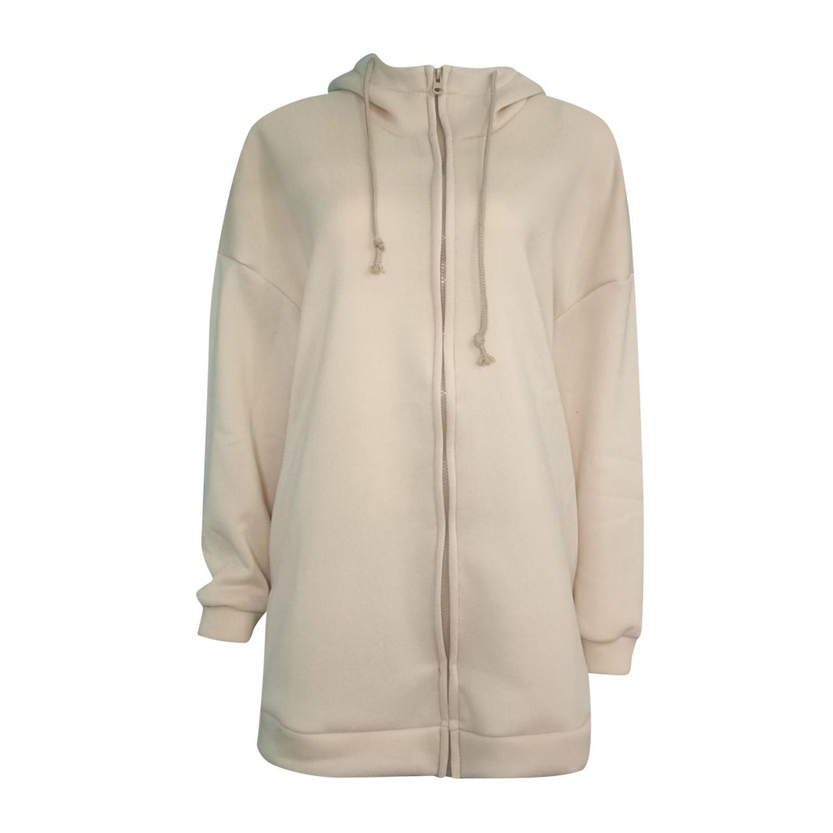Women's Solid Color Hoodie Zipper Long Sleeve Sweatshirts Pockets Long