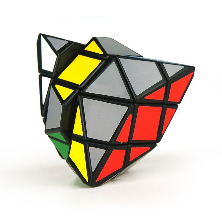 4-Corner-Only Magic Cube Rice Dumplings Twisty Puzzle Cube Pyramid Speed Puzzle Cubo Magico Children Learning Educational Toy(Black)