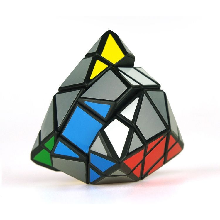 4-Corner-Only Magic Cube Rice Dumplings Twisty Puzzle Cube Pyramid Speed Puzzle Cubo Magico Children Learning Educational Toy(Black)