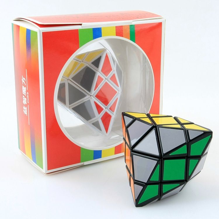 4-Corner-Only Magic Cube Rice Dumplings Twisty Puzzle Cube Pyramid Speed Puzzle Cubo Magico Children Learning Educational Toy(Black)