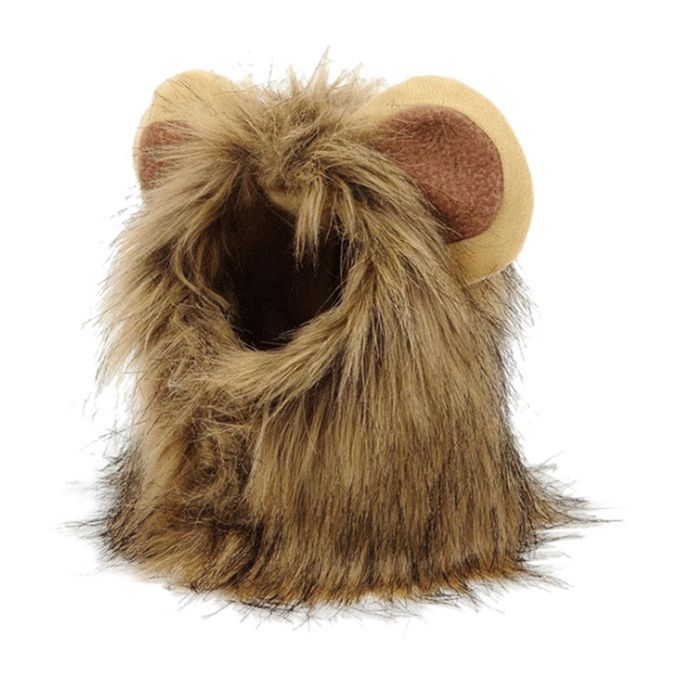 Funny Cute Cat Lion Mane Wig Pet Clothes For Christmas Party Fancy M