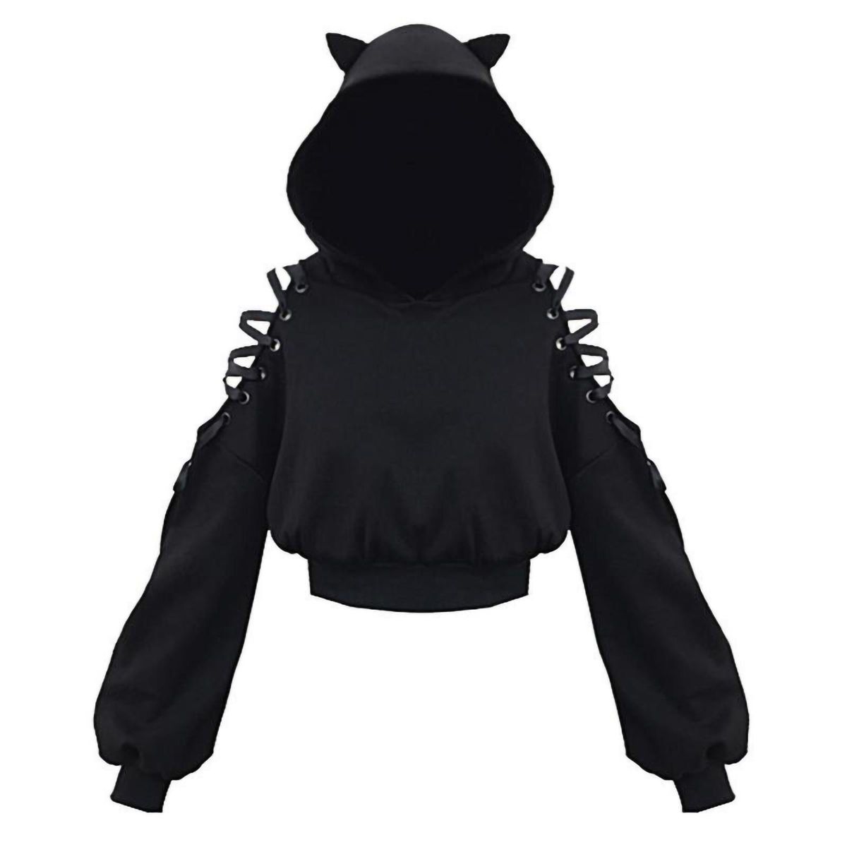 Women's Cat Ear Hoodie Pullover Long Sleeve Hooded Sweatshirt Cute Blo