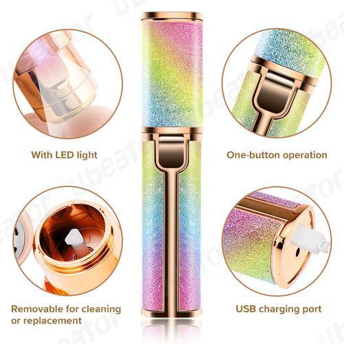 Painless Hair Removal Portable 2 In 1 Interchangeable Electric Epilator Shavers,Eyebrow Trimmer-N19