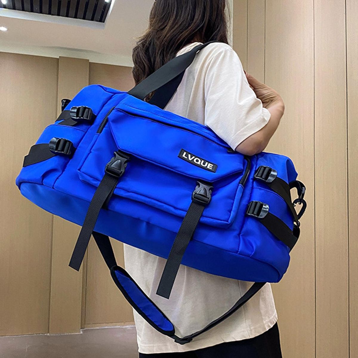 Luggage Bag Casual Workwear Style Travel Duffel Bag Royal Blue