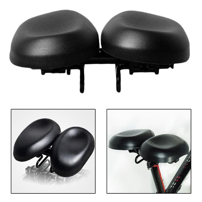 Dual Pad MTB Bike Bicycle Cushion Wide Big Bum Extra Comfort Saddle